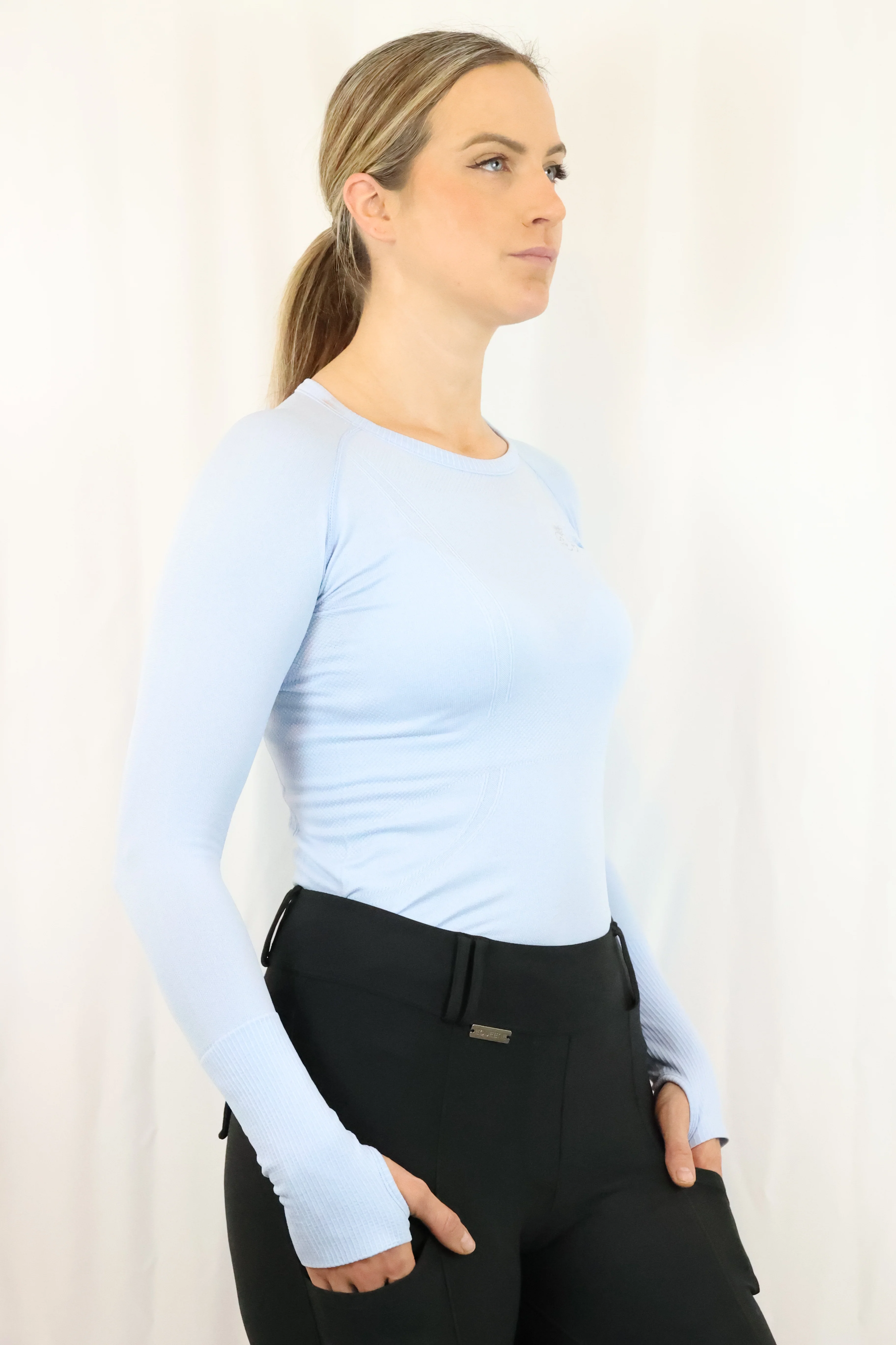 Molly Seamless Training Top - Baby Blue - Image 3